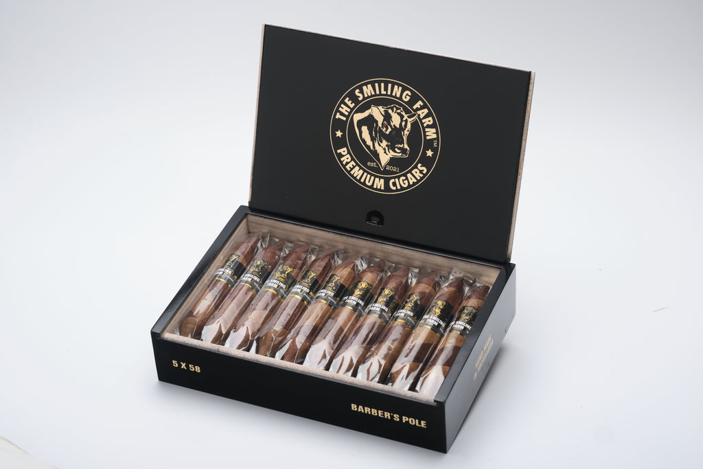 The Smiling Farm Cigars Barber's Pole Perfecto 58x5 (Box of 20)