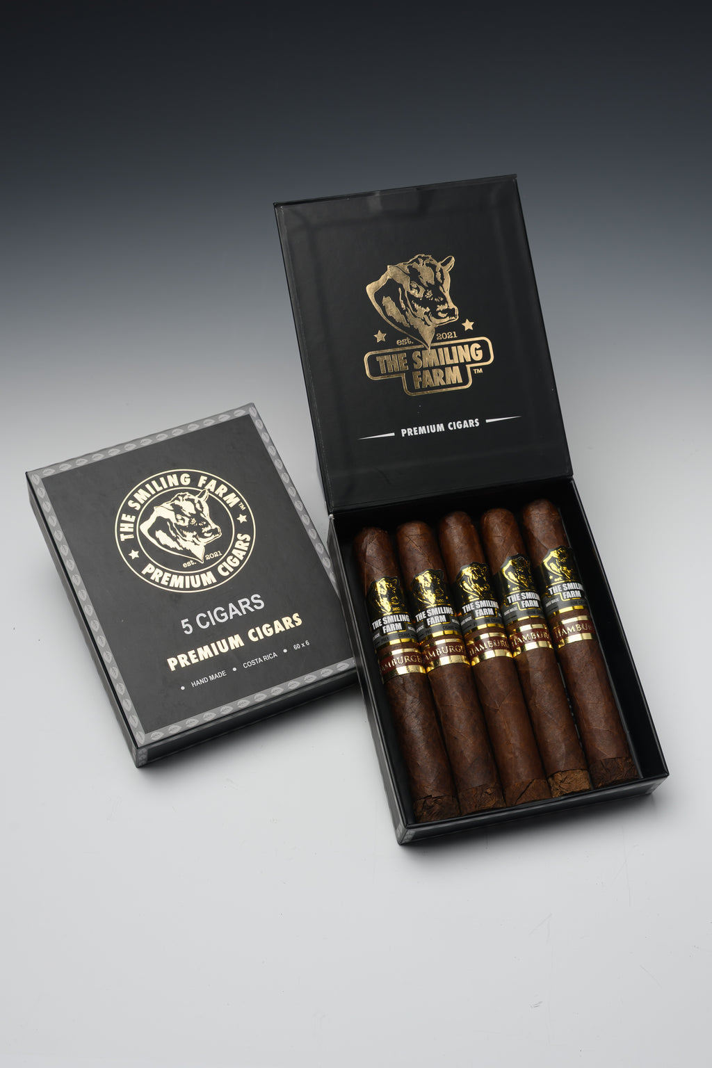 The Smiling Farm Cigars 54x6 1/8 Hamburger 5 Pack