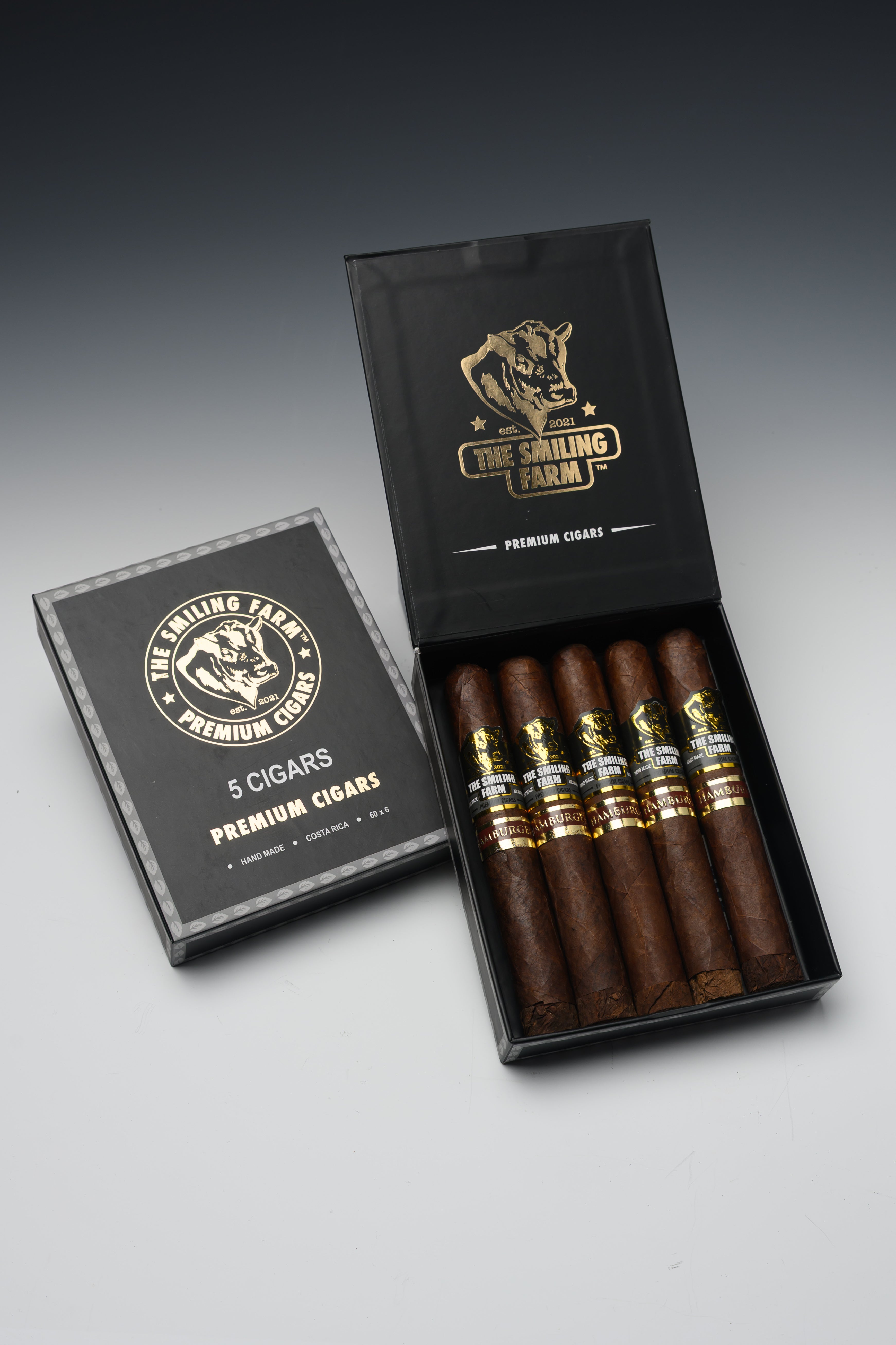 The Smiling Farm Cigars 54x6 1/8 Hamburger 5 Pack